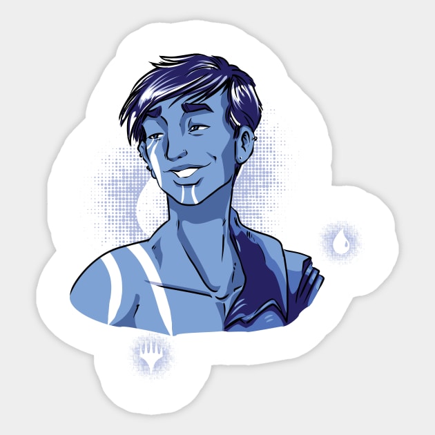 Jace in Blue, For White Sticker by EverTomorrow